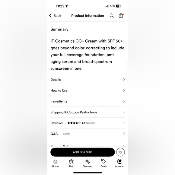 IT Cosmetics CC+ Cream w/ SPF 50 - Light - Picture 9 of 9